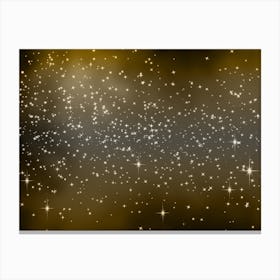 Golden Tone Shining Star Background Canvas Print