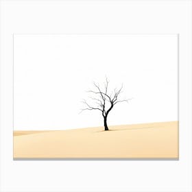 Lone Tree In The Desert Canvas Print