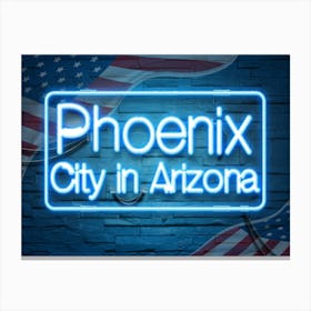Phoenix City In Arizona Canvas Print