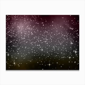 Pink, Silver, Tan Shining Star Background Canvas Print