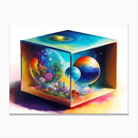 Tiny World Enclosed In A Box Canvas Print