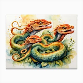 The Lernaean Hydra (Watercolor) Canvas Print