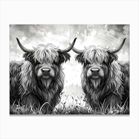 Highland Cows 1 Canvas Print