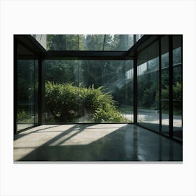 Glass House Stock Videos & Royalty-Free Footage Canvas Print
