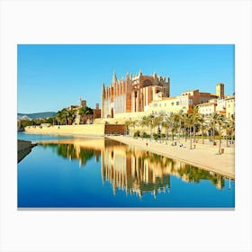 The Cathedral Of Santa Maria Of Palma In Palma, Mallorca Canvas Print