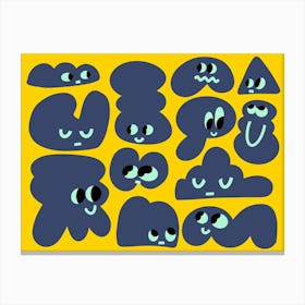 The Blobs (spruce) Canvas Print