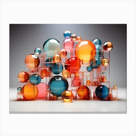 Glossy Spheres Collection Canvas Print