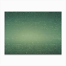 Abstract Image Of A Green And White Background With A Repeating Pattern Of Small Circles, Resembling A Starry Night Sky Or A Textured Surface Canvas Print