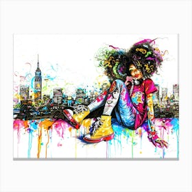 Little Miss Pretty - Urban Fare Canvas Print