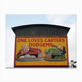 Royals In Dodgems Sign At The Fair Canvas Print