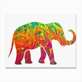 Animal Negative Space ― Elephant Canvas Print