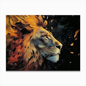 Lion Animal Abstract 2 Canvas Print