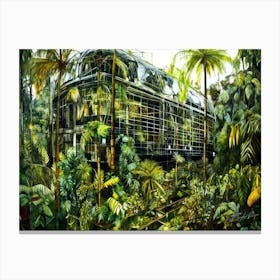 Jungle Junction - Tropical House Canvas Print