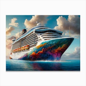 Of A Cruise Ship Canvas Print