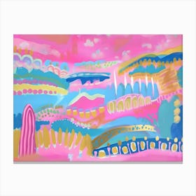 Pink Landscape Toile