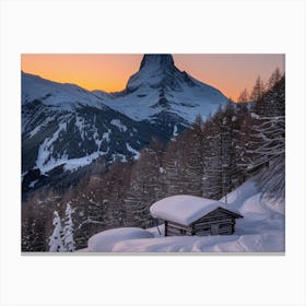 Matterhorn At Sunset Canvas Print