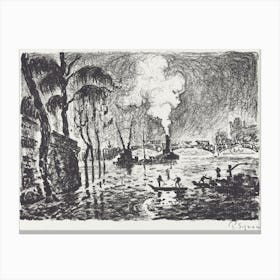 The Flooded Seine (1910), Paul Signac Canvas Print