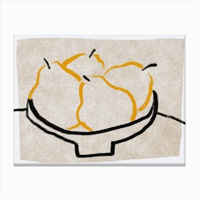 Pears In A Bowl Canvas Print