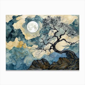 Moonlit Tree Canvas Print