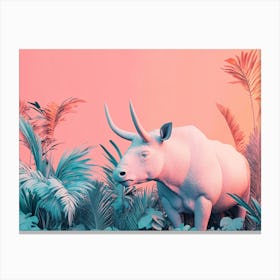 Bull In The Jungle Canvas Print