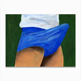 Blue Bulge - male nude homoerotic underwear gay art man bedroom Canvas Print