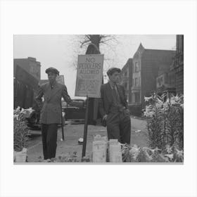 Untitled Photo, Possibly Related To Peddlers On Easter Morning On Garfield Boulevard, Chicago, Illinois By Russell Canvas Print