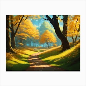 Path In The Woods 12 Canvas Print