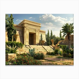 Egyptian Temple 12 Canvas Print