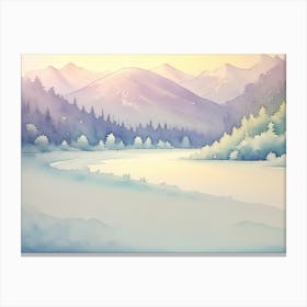 Winter's Whisper: A Mountain Creek 4 Canvas Print