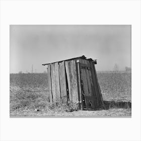 Privy, Sharecropper S Farm, Transylvania, Louisiana By Russell Lee Canvas Print