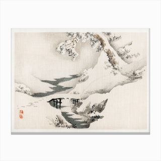 Snowscape, Kōno Bairei Canvas Print