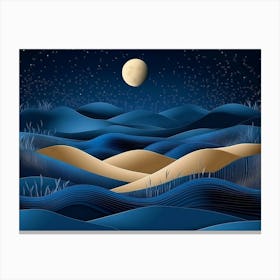 Night Landscape Canvas Print