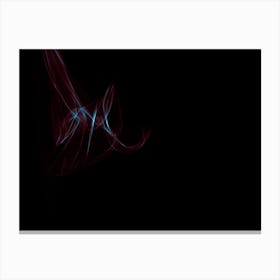Glowing Abstract Curved Blue And Red Lines 14 Canvas Print