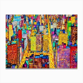 Urban Jungle Design - Skyline Buildings Canvas Print