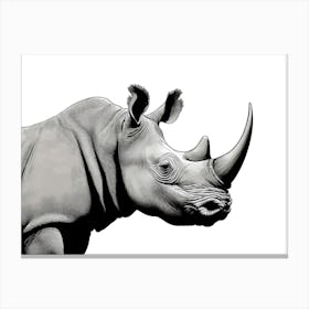 Rhino Portrait Canvas Print