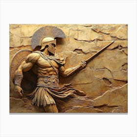 3d Ancient Greek Warrior 1 Canvas Print