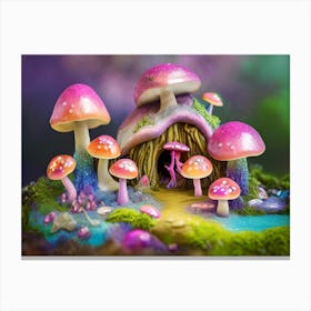Fairy Mushroom House 1 Canvas Print