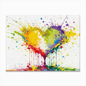 Colorful Heart Canvas Print