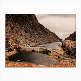 Old Bridge Over Mountain Lake In Ireland Ii Canvas Print