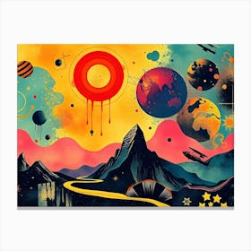 Space Landscape 2 Canvas Print