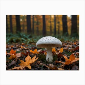 Mushroom In The Forest Canvas Print