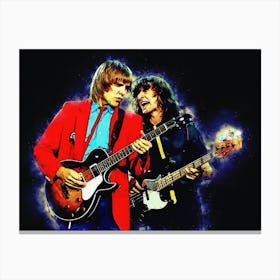 Spirit Of Alex Lifeson And Geddy Lee Live Concert Band Rush Canvas Print