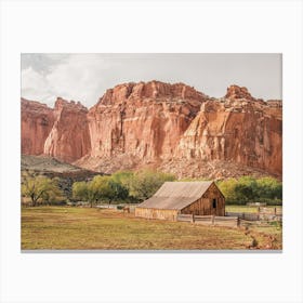 Red Rock Desert Homestead Canvas Print