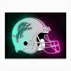 Detroit Lions Helmet Style Canvas Print