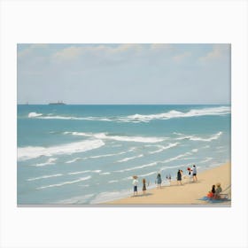 People On The Beach 1 Canvas Print