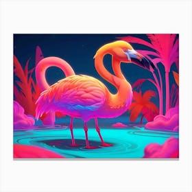 Pink Flamingo 3 Canvas Print