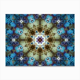 Blue Mandala Abstraction Canvas Print