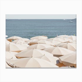 Italian Beach Umbrellas Canvas Print