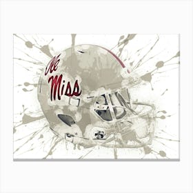 Ole Miss Rebels NCAA Helmet Poster 2 Canvas Print