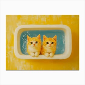 Bathroom Cats 8 Canvas Print